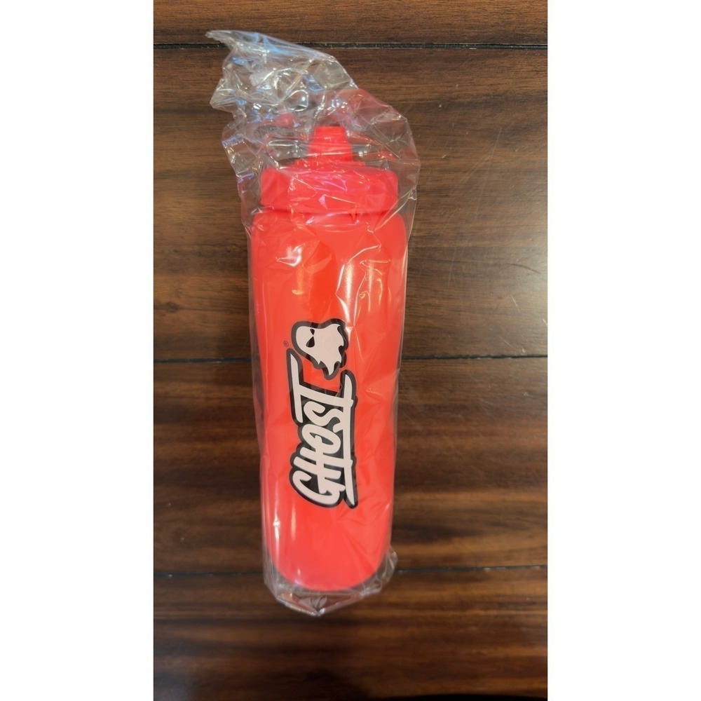 Ghost 32 oz Squeeze Water Bottle Infrared Red Athletic Gym Hydration Spout